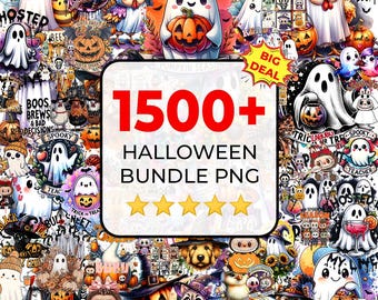 1500+ Retro Halloween Png Bundle, Halloween Sublimation Design, Spooky Season Png, Horror Film Designs, Horror Characters, Vintage Halloween