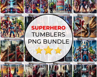 Superhero Tumbler Wrap Bundle, Superhero Game Characters, Tumbler Wrap, 20oz Skinny Tumbler Wrap, Movie Characters Tumbler, Superhero Svg