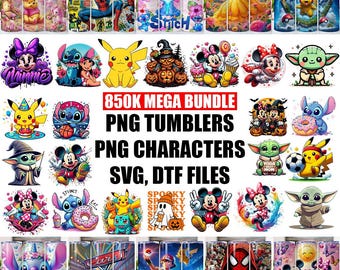 850k Mega Bundle Png, Cartoon Svg Bundle, Dtf Designs, Cartoon Characters, Cartoon Tumbler Wraps, Tumbler Png, Cartoons Svg Bundle, Bundles
