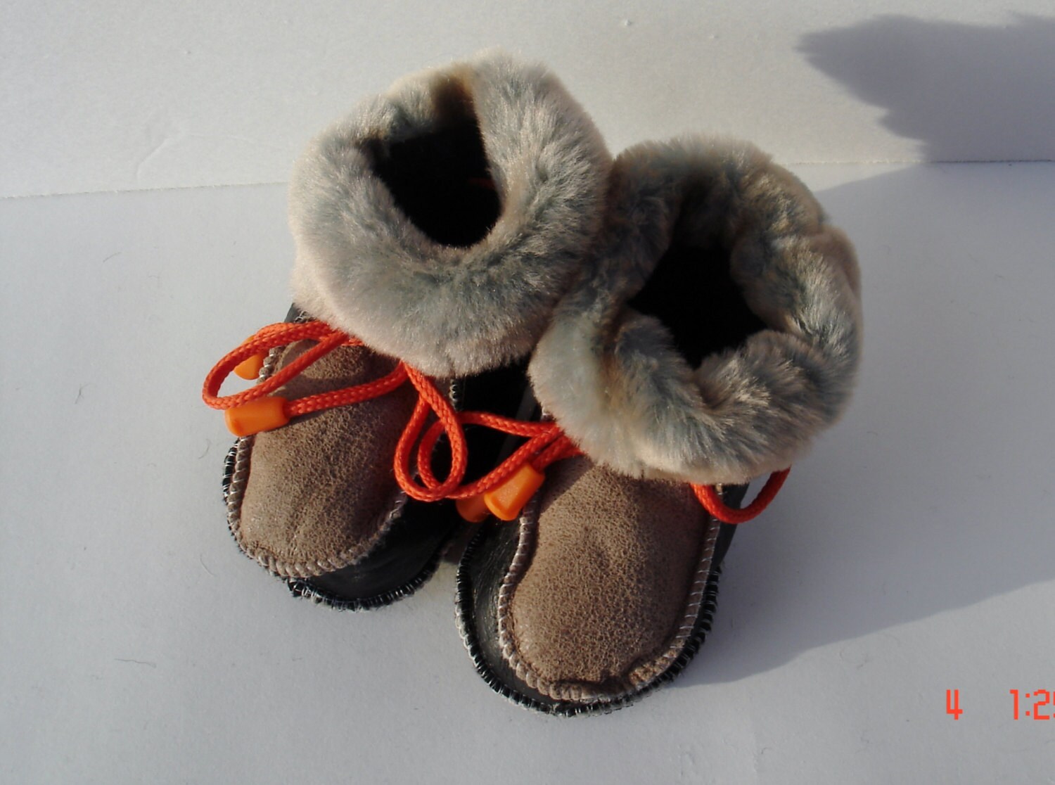infant sheepskin booties