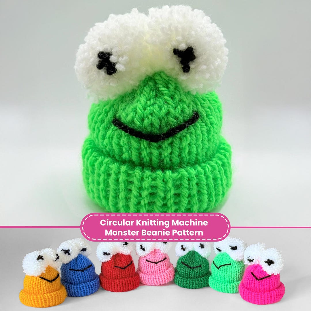 Circular Knitting Machine Halloween Monster Pattern - Addi Sentro 22pin ...