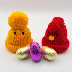 Circular Knitting Machine Beanie Chicken and Rooster Easter Pattern - Sentro Addi 22 pin