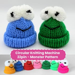 Rundstickmaskin Monster/Groda Mönster - Addi Sentro 22pin Mini Beanie