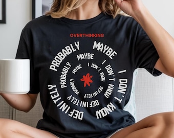 Comfort Colorsの考えすぎTシャツ、考えすぎな人への共感できるメンタルヘルスTシャツ