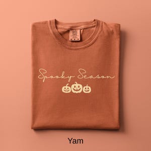 Minimalist Spooky Season Unisex Shirt Cute Pumpkin Halloween Graphic Tee Simple Fall Gift Apparel