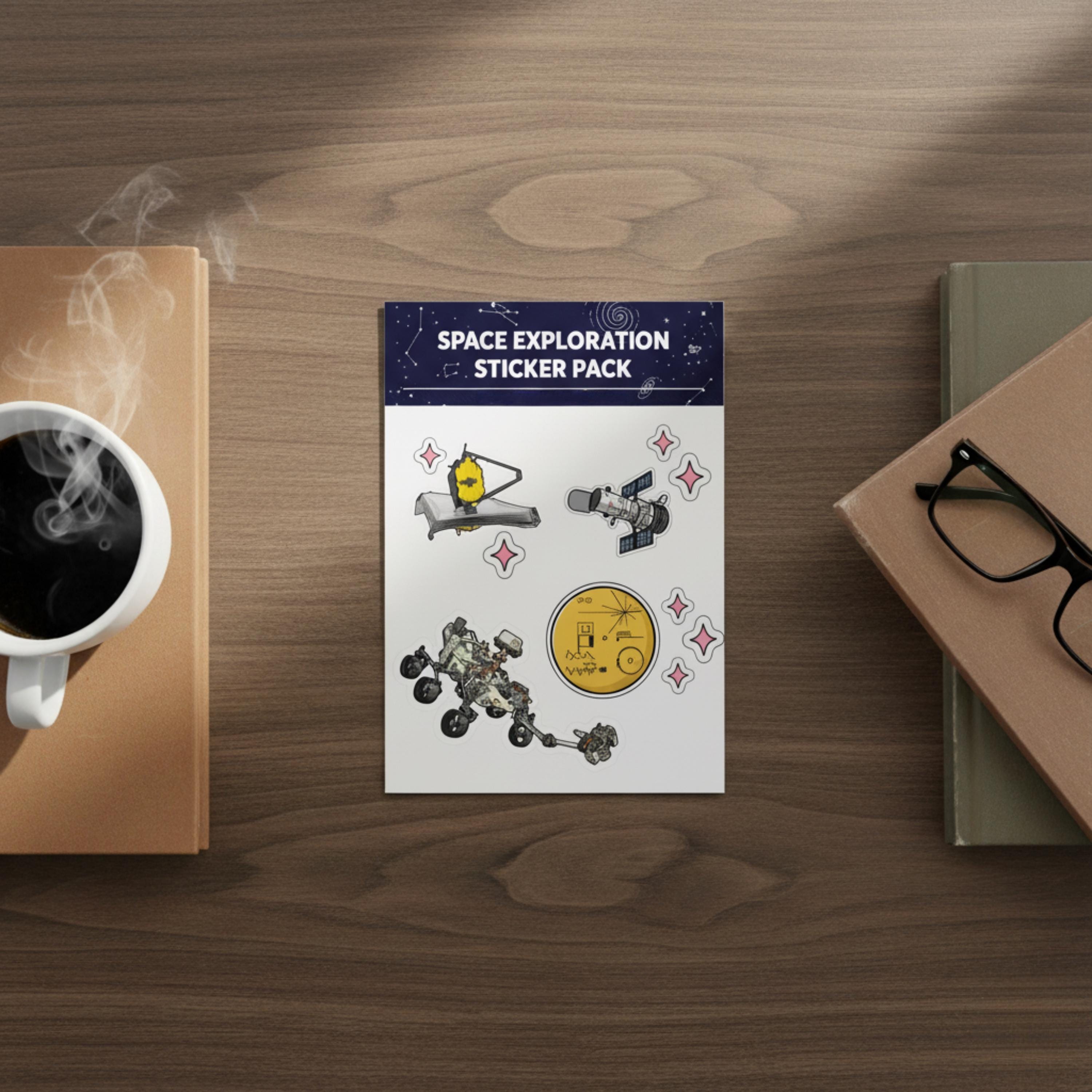 Space Exploration Sticker Pack – Laptop, Book & Water Bottle Stickers ...