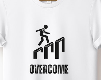 Overcome Obstacles motivational graphic Tee | Inspirational design