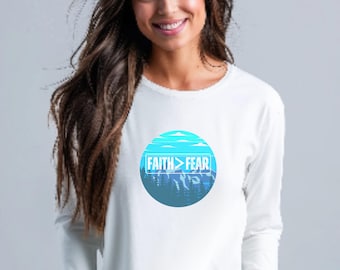 Motivational Faith Wear Long Sleeve Tee, Inspirational Unisex Top
