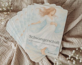 Pregnancy Affirmation Cards | 20 A6 Cards | Developed by a Midwife | Gift for Pregnant Women