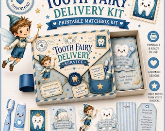 Kit imprimable boîte d'allumettes fée des dents