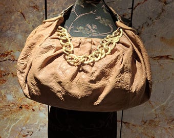 Bolso de hombro vintage Juicy Couture de piel marrón, raro - Excelente estado - Regalo de diseñador para ella