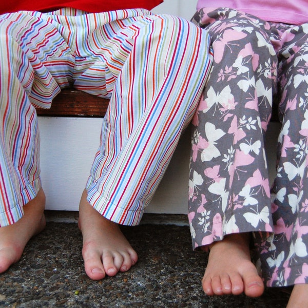 Childrens Pajama Pants PDF Sewing Pattern, 12M to 5T