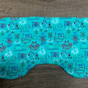 輪郭のあるげっぷ布、オウム、海賊、海、フランネル生地、新生児、シャワー、男の子、出産祝い、赤ちゃんの必需品、げっぷ布