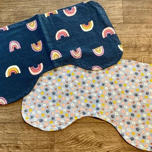 女の赤ちゃん、輪郭のあるげっぷ布、花、ハート、新生児、シャワー、ベビーギフト、赤ちゃんの必需品、げっぷ布、ベビーシャワー