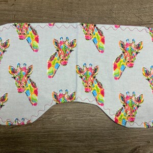 女の赤ちゃん、輪郭のあるげっぷ布、キリン、ピンク、フランネル生地、新生児、シャワー、出産祝い、赤ちゃんの必需品、げっぷ布、ベビーシャワー