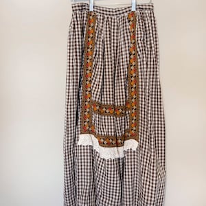 Vêtements vintage, Vêtements pour femmes, vintage années 1960 Jupe Eddy George California Dirndle pour femmes, Taille 4, Petit, Gingham, Dirndl, Jupe Boho image 8