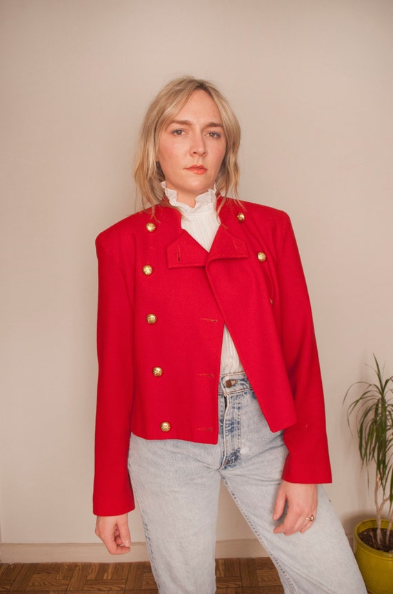 Vintage Clothing, 80s Cropped Blazer, Double-Breas