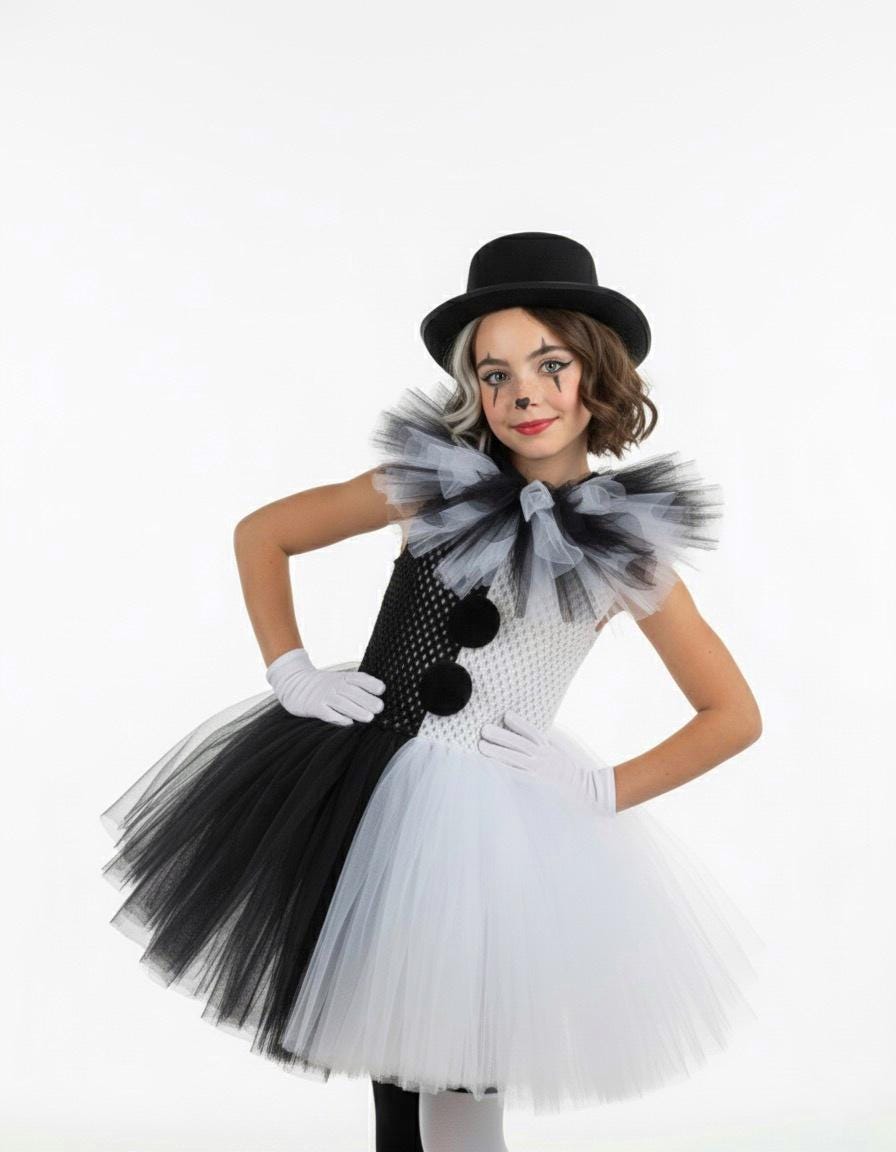 Black and White Clown Dress - Etsy