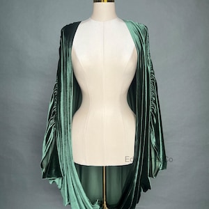 1920s Style Stretch Velvet Cocoon Coat, Art Deco Flapper Jacket