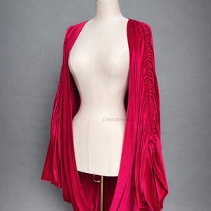 1920s Style Stretch Velvet Cocoon Coat, Art Deco Flapper Jacket