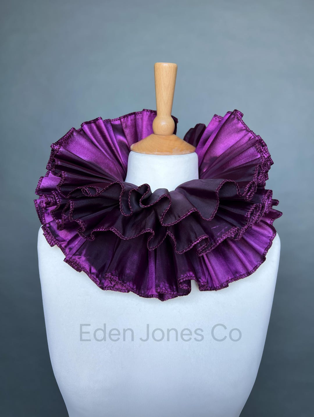 Purple Tafetta Neck Ruffle - Victorian Circus Costume Collar - Etsy