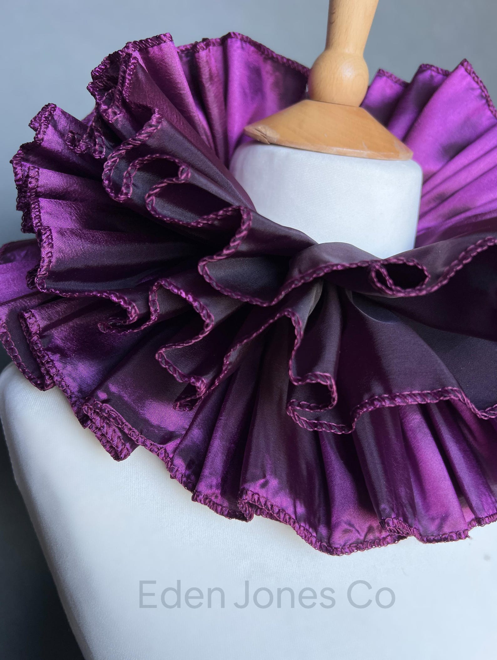 Purple Tafetta Neck Ruffle - Victorian Circus Costume Collar - Etsy