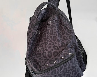 spiked cheetah print bag