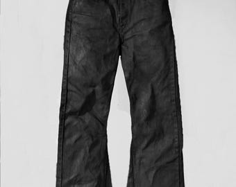 waxed jeans