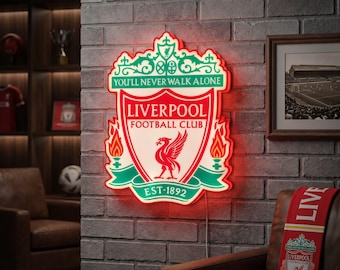 Liverpool-Leuchtkasten für Reds-Fans: You'll Never Walk Alone.