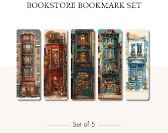 Juego de 5 marcapáginas para ventana de librería, regalo ideal para amantes de los libros, regalo para lectores.