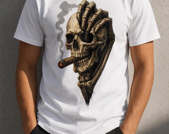 Skull & Cigar Graphic T-Shirt
