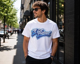Camiseta estampada "It Gets Personal" - Azul