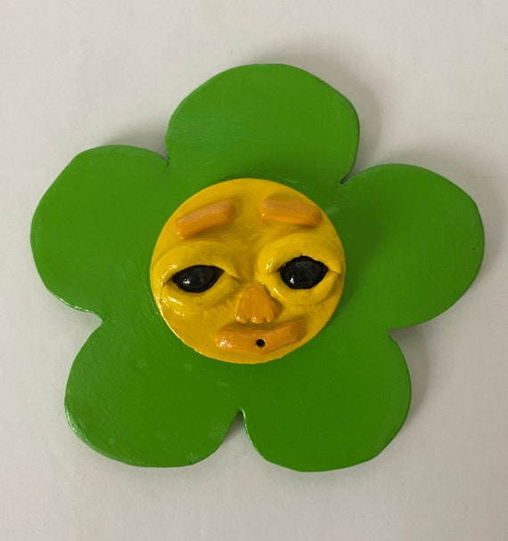 Handmade Green flower incense holder