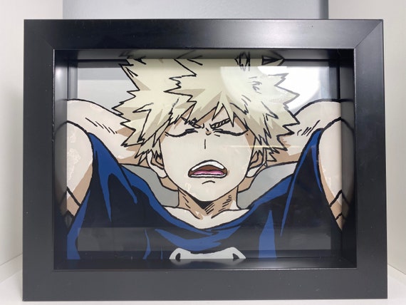 Hand painted bakugo glass painting