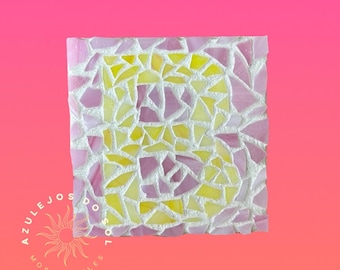 Letter Initial Handmade Mosaic Tile 4in x 4in