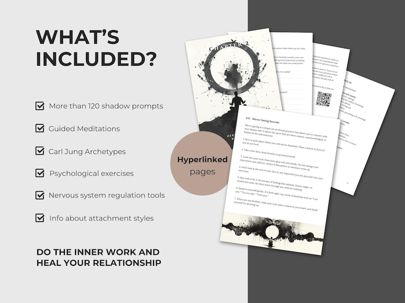 Shadow Work Journal: Anxious & Avoidant Attachment Healing (Digital + Printable PDF) image 10
