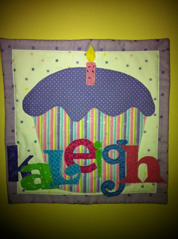 Items similar to Cupcake Birthday Wall Hanging on Etsy