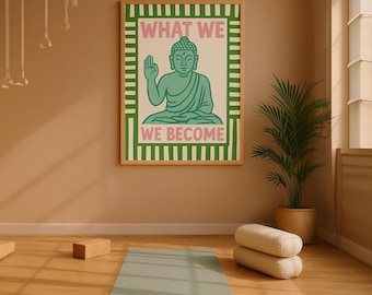 Buddha-citat Väggkonst Digitaltryck – Mindfulness Meditation Poster Nedladdning
