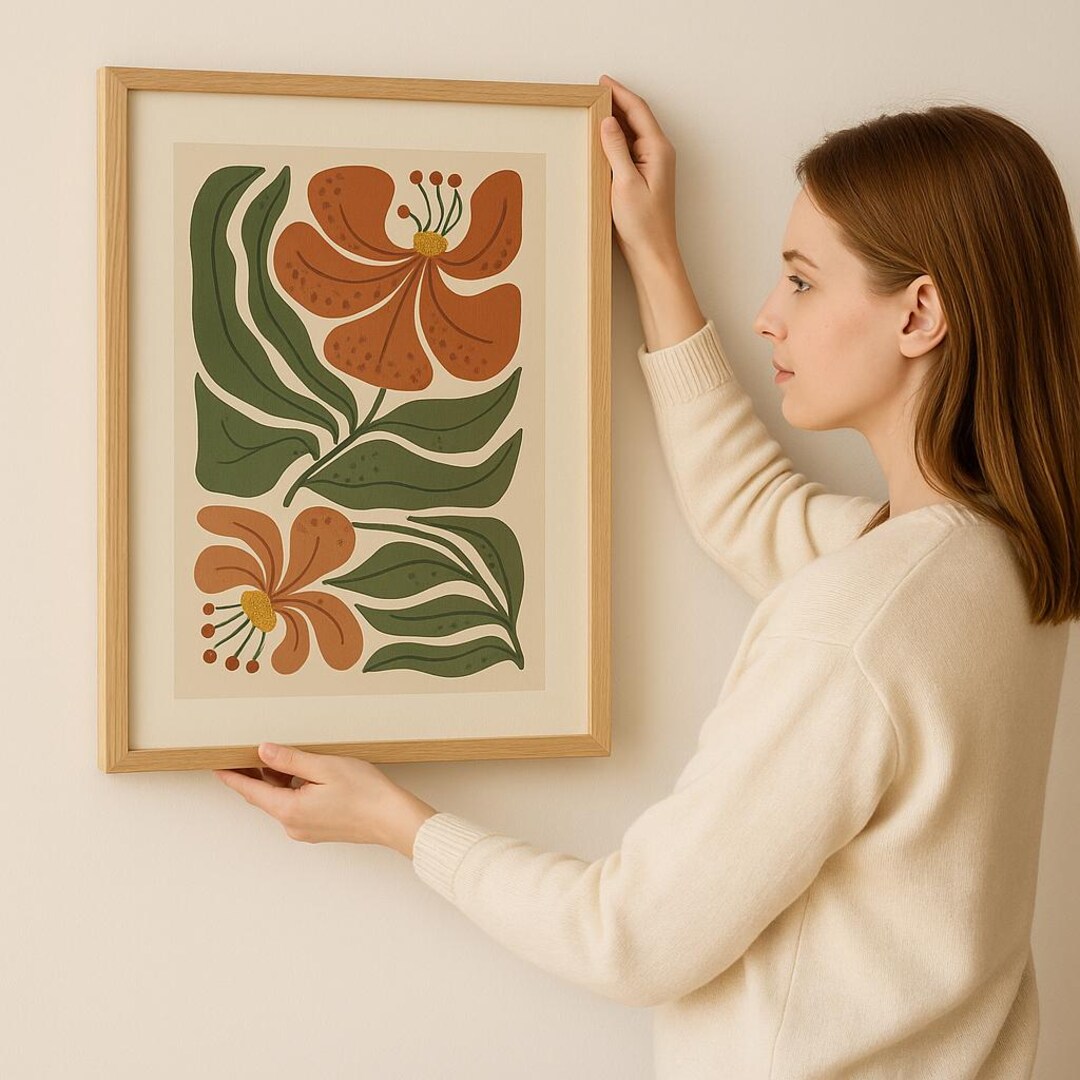 Minimalist Botanical Wall Art Printable – Modern Plant Illustration ...