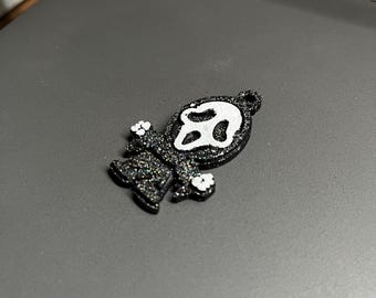 Llavero Chibi Ghostface impreso en 3D y pintado a mano: accesorio inspirado en el terror