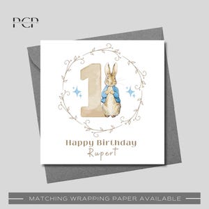 Personalised Peter Rabbit Birthday Wrapping Paper | 1st, 2nd, 3rd Birthday Gift Wrap image 6