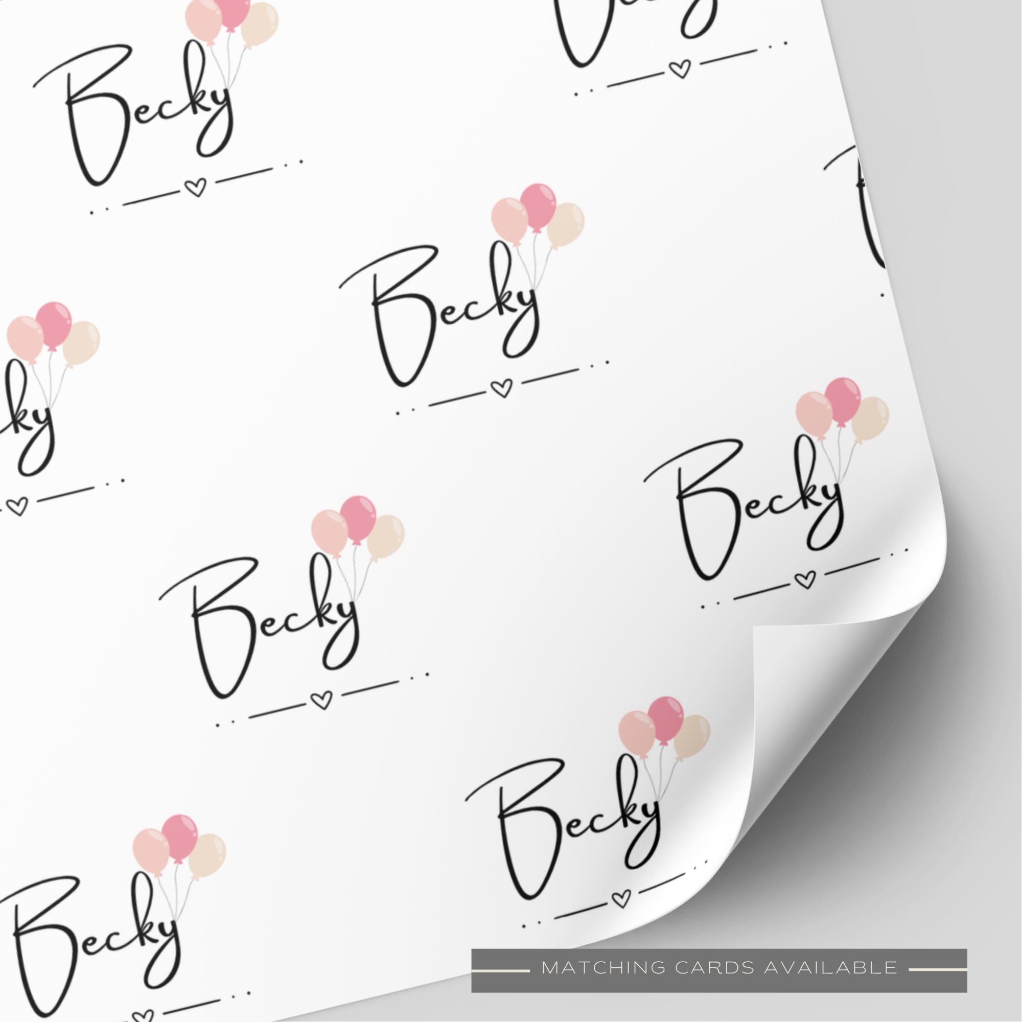 Personalised Balloon Birthday Wrapping Paper