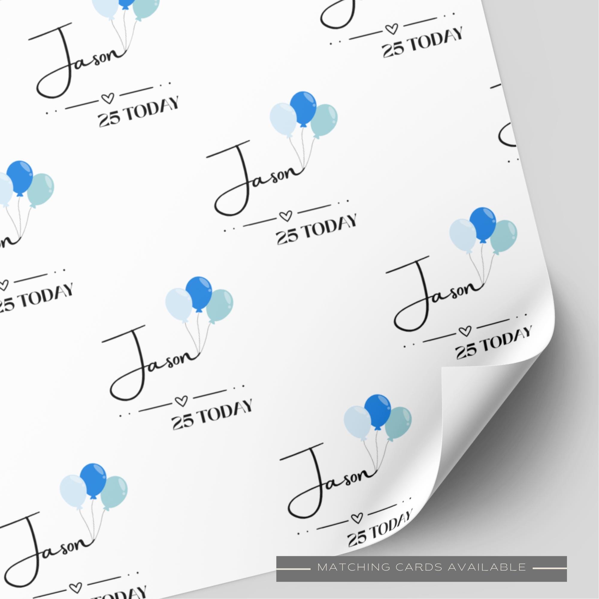 Personalised Balloon Birthday Wrapping Paper - Thumbnail 2
