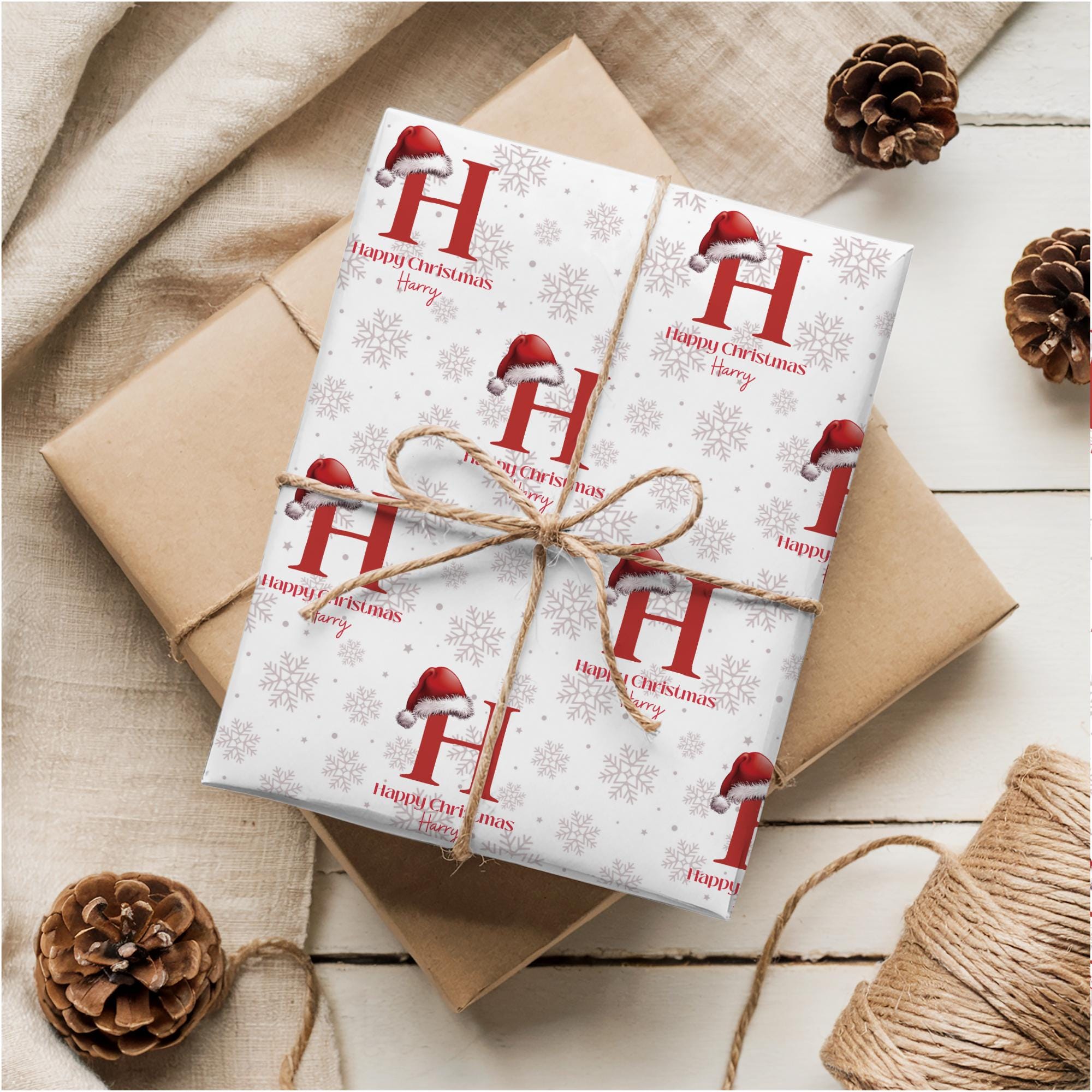 Personalised Initial Christmas Wrapping Paper - Thumbnail 2