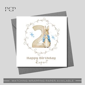 Personalised Peter Rabbit Birthday Wrapping Paper | 1st, 2nd, 3rd Birthday Gift Wrap image 7