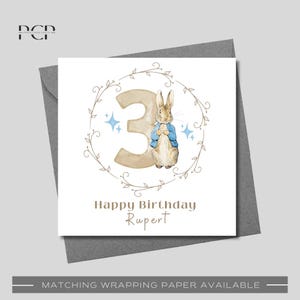 Personalised Peter Rabbit Birthday Wrapping Paper | 1st, 2nd, 3rd Birthday Gift Wrap image 8