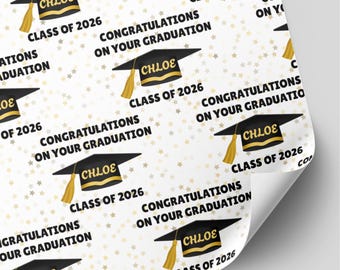Personalised Graduation Wrapping Paper
