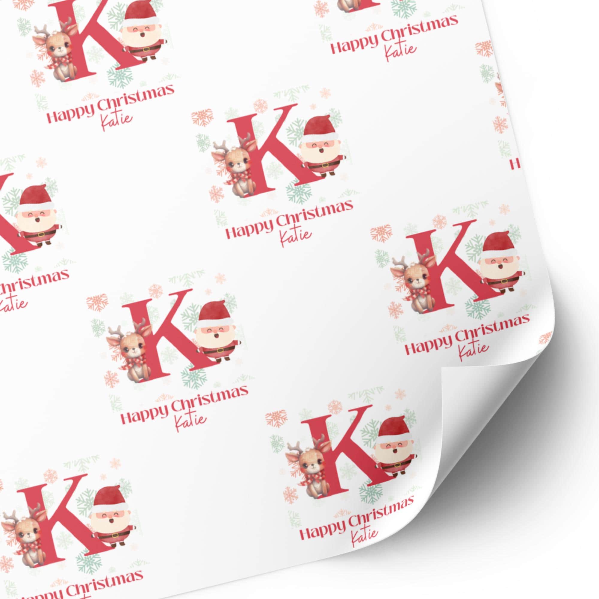 Personalised Initial Christmas Wrapping Paper