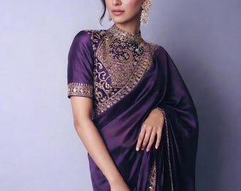 Soft Jimmi Chuu Saree with Sequins & Dori Embroidery | Lace Border Party Wear Saree with Designer Blouse.