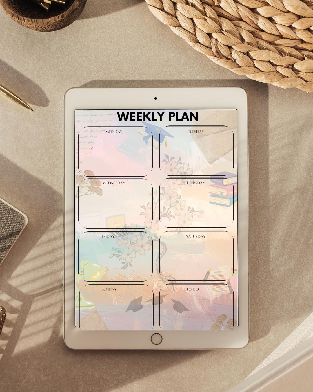 Editable Weekly Study Planner Template | Printable & Digital PDF for ...